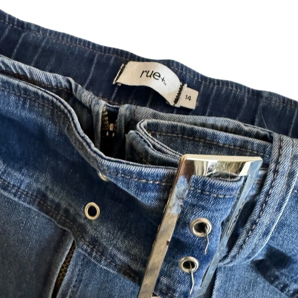 Rue + Y2K 90s style flare leg front seam denim jeans womens 14 rue 21 plus size - Picture 3 of 10